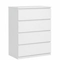 WOLTU Stauraumwunder in Weiß, Anrichte mit 4 Schubladen, Schrank für Schlaf- oder Wohnzimmer, 60x40x90cm