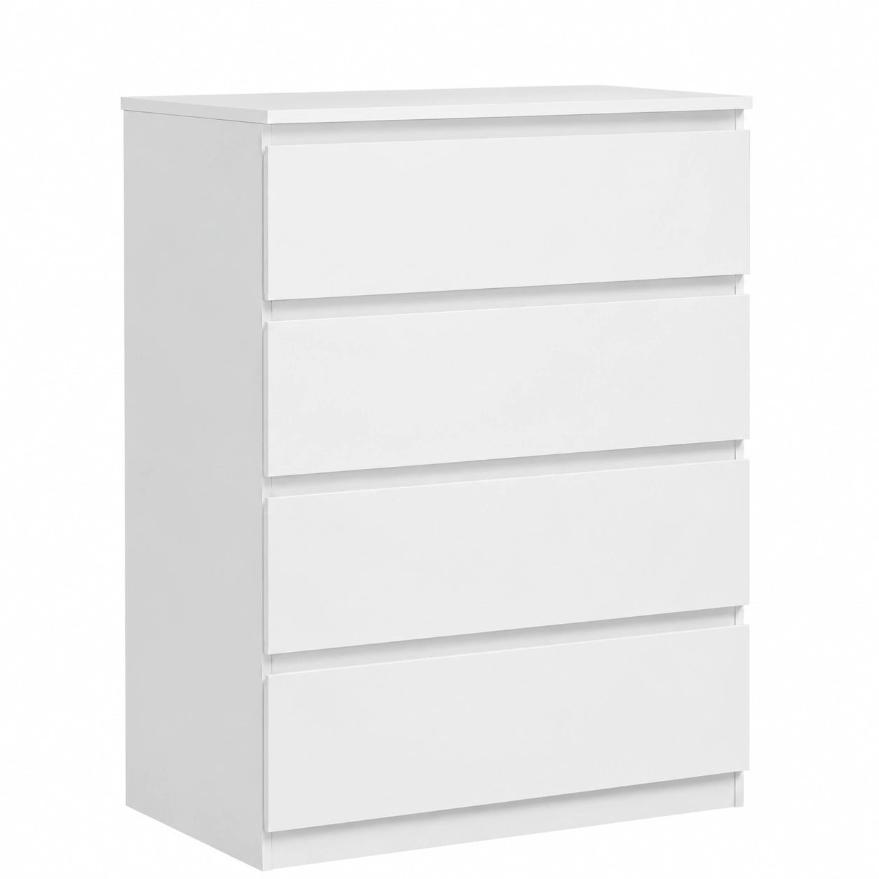 WOLTU Stauraumwunder in Weiß, Anrichte mit 4 Schubladen, Schrank für Schlaf- oder Wohnzimmer, 60x40x90cm