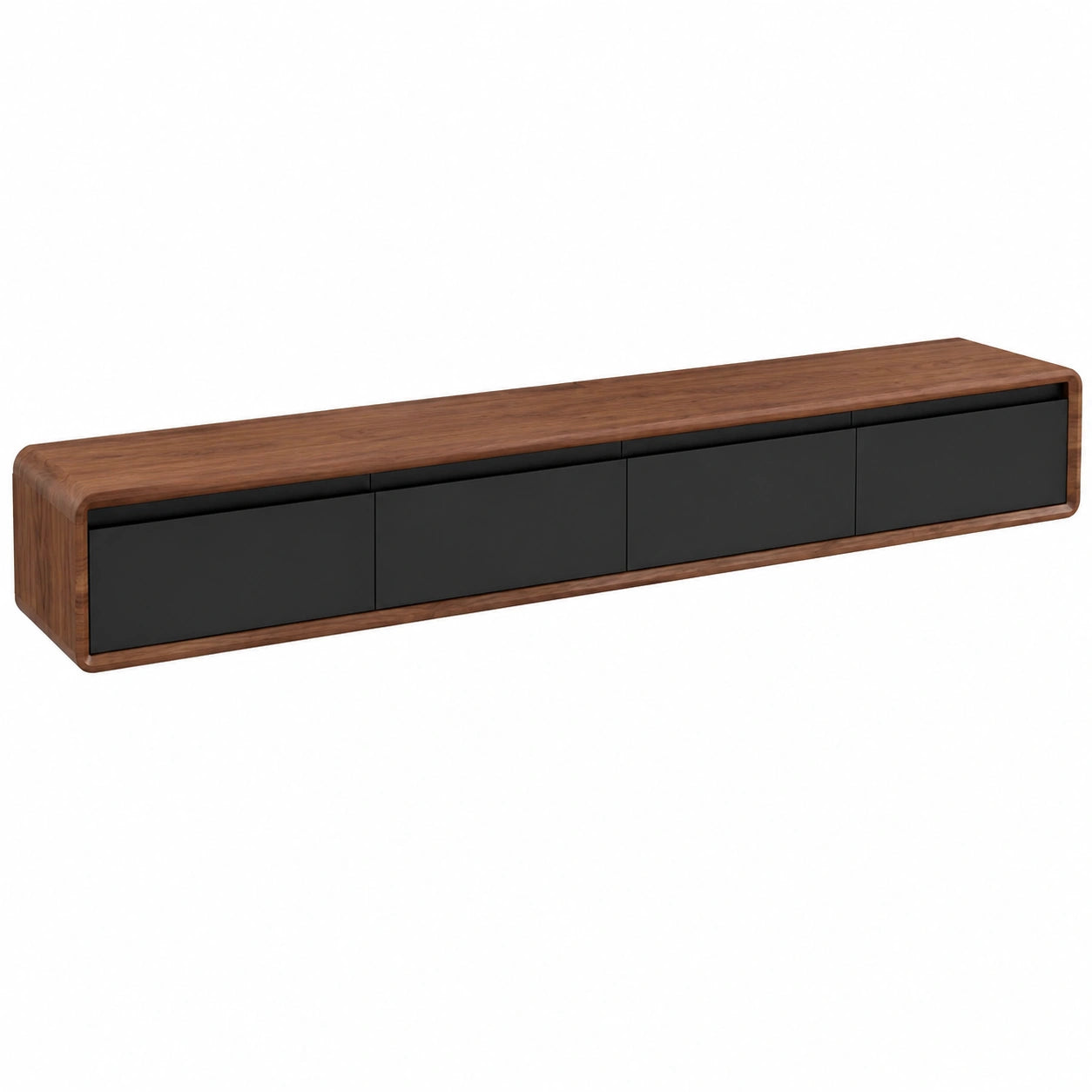 Wandhalterung TV-Konsole mit Türen und Schubladen, 180 cm, Braun